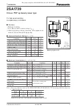 Panasonic 2SA1739 Specification Sheet preview