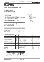 Preview for 1 page of Panasonic 2SA1739G Specification Sheet