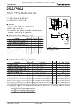 Panasonic 2SA1790J Specification Sheet preview