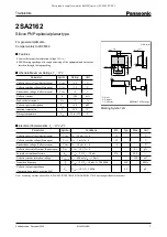 Panasonic 2SA2162 Specification Sheet предпросмотр