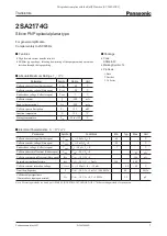 Panasonic 2SA2174G Specification Sheet preview