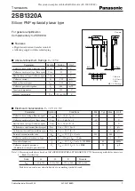 Panasonic 2SB1320A Specification Sheet preview