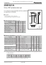 Panasonic 2SB1321A Specification Sheet preview