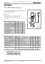 Preview for 1 page of Panasonic 2SC2631 Specification Sheet