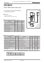 Panasonic 2SC2634 Specification Sheet предпросмотр