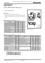 Panasonic 2SC3757 Specification Sheet preview