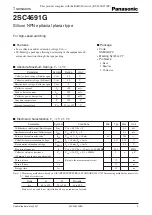 Panasonic 2SC4691G Specification Sheet preview