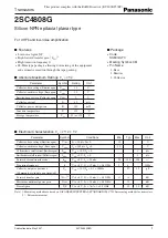 Panasonic 2SC4808G Specification Sheet предпросмотр