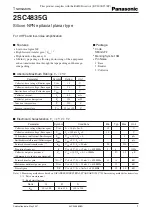 Panasonic 2SC4835G Specification Sheet preview