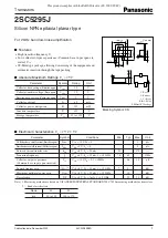 Panasonic 2SC5295J Specification Sheet preview