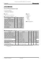 Preview for 1 page of Panasonic 2SC5609G Specification Sheet