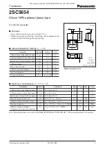 Preview for 1 page of Panasonic 2SC5654 Specification Sheet