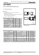 Panasonic 2SC5829 Specification Sheet preview