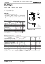Panasonic 2SC5845 Specification Sheet preview