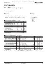 Panasonic 2SC5846G Specification Sheet preview