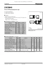 Preview for 1 page of Panasonic 2SC5848 Specification Sheet