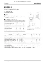 Panasonic 2SC5950 Specification Sheet preview