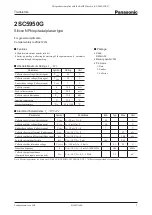 Panasonic 2SC5950G Specification Sheet preview