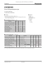 Preview for 1 page of Panasonic 2SC6036G Specification Sheet