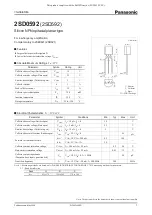 Preview for 1 page of Panasonic 2SD0592 Specification Sheet