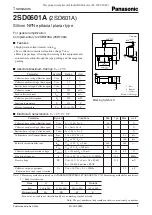 Panasonic 2SD0601A Specification Sheet предпросмотр