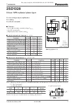 Panasonic 2SD1328 Specification Sheet preview