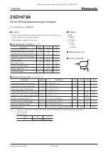 Предварительный просмотр 1 страницы Panasonic 2SD1478A Specification Sheet