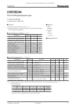 Предварительный просмотр 1 страницы Panasonic 2SD1820A Specification Sheet