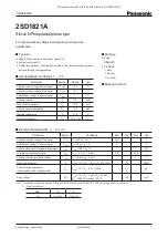 Panasonic 2SD1821A Specification Sheet preview