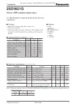 Предварительный просмотр 1 страницы Panasonic 2SD1821G Specification Sheet