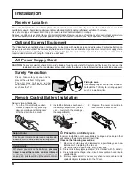 Предварительный просмотр 6 страницы Panasonic 34WX53 - 34" 16:9 HD-Ready Flat-Screen TV Operating Instructions Manual