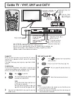 Предварительный просмотр 19 страницы Panasonic 37PA20U - TH - 37" Plasma TV Operating Instructions Manual