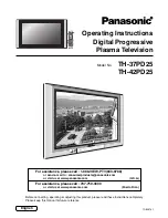 Panasonic 37PD25UP - TH - 37" Plasma TV Operating Instructions Manual preview