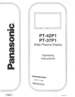 Panasonic 37PD4-P - PT - 37" Plasma Panel Operating Instructions Manual preview