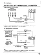 Предварительный просмотр 15 страницы Panasonic 37PD4-P - PT - 37" Plasma Panel Operating Instructions Manual