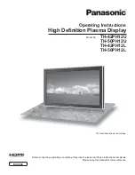 Panasonic 42PH12U - TH - 41.6" Plasma Panel Operating Instructions Manual предпросмотр