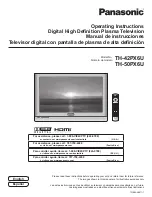 Panasonic 42PX6U - TH - 42" Plasma TV (Spanish) Instrucciones De Operación preview