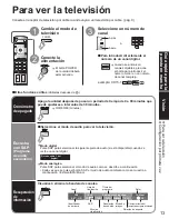 Предварительный просмотр 13 страницы Panasonic 42PX6U - TH - 42" Plasma TV (Spanish) Instrucciones De Operación