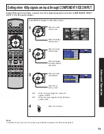 Предварительный просмотр 73 страницы Panasonic 50LCX63 - PT - 50" Rear Projection TV Operating Instructions Manual