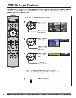 Предварительный просмотр 76 страницы Panasonic 50LCX63 - PT - 50" Rear Projection TV Operating Instructions Manual