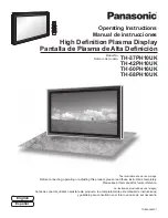 Panasonic 50PH10UK - 50" Plasma Panel Operating Instructions Manual preview