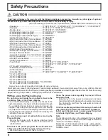 Preview for 6 page of Panasonic 50PH10UK - 50" Plasma Panel Operating Instructions Manual