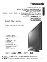 Предварительный просмотр 1 страницы Panasonic 50PZ700U - 50" Plasma TV Quick Start Manual