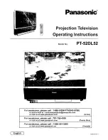 Preview for 1 page of Panasonic 52DL52 - PT - 52" CRT TV Operating Instructions Manual