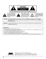 Preview for 2 page of Panasonic 52DL52 - PT - 52" CRT TV Operating Instructions Manual