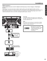 Предварительный просмотр 21 страницы Panasonic 60LCX64 - PT - 60" Rear Projection TV Operating Instructions Manual