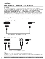 Предварительный просмотр 24 страницы Panasonic 60LCX64 - PT - 60" Rear Projection TV Operating Instructions Manual