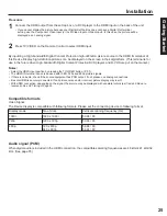 Предварительный просмотр 25 страницы Panasonic 60LCX64 - PT - 60" Rear Projection TV Operating Instructions Manual