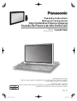 Preview for 1 page of Panasonic 65PF9UK - TH - 65" Plasma Panel Operating Instructions Manual