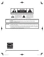 Предварительный просмотр 2 страницы Panasonic 65PF9UK - TH - 65" Plasma Panel Operating Instructions Manual